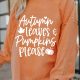 Orange Autumn Leaves Pumpkins Please Ribbed Oversized Sweatshirt